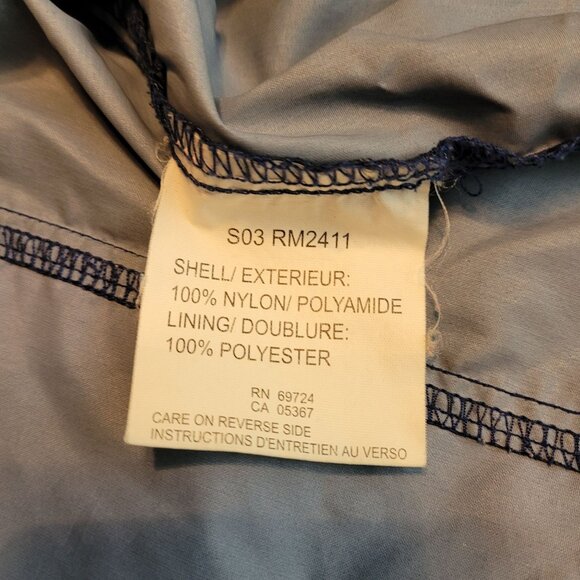 Columbia Packable Windbreaker L Navy Blue Zip Pockets Outdoor Gorpcore - Picture 5 of 9